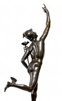 Bronze Figure - Hermes / The Flying Mercury - sign. Giambologna