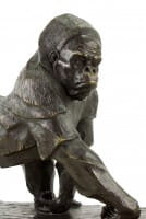 Limited Bronze Sculpture - Gorilla - Signed Bugatti - Animal Figurine