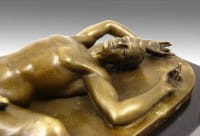 Erotic Sculpture - Young Gay Man lies on the ground - signed