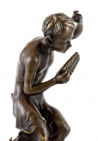 Bronze Figure - Dancing Satyr with Panpipe - Jules J. Labatut