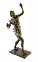 Neapolitan Bronze Sculpture - Dancing Faun (Pompeii) - sign.