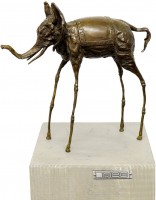 Surreal Modern Art Bronze Sculpture - Space Elephant - Salvador Dali 