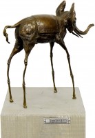 Surreal Modern Art Bronze Sculpture - Space Elephant - Salvador Dali