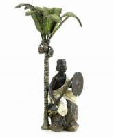 Vienna Bronze - Arabian Warrior Under Palm Tree - Stamped