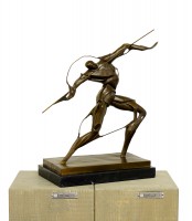 Futurism Bronze Figure - Warrior with Spear - signed U. Boccioni