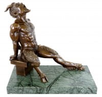 Lustful Faun - Bronze Erotic Nude - signed Milo