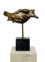 Friendship - Modern Art Bronze Homage to Salvador Dali, signed