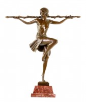 Art Deco Statue - Bacchanalian Dancer - Pierre Le Faguays
