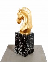 Golden Horse Head made of Fiberglass - Noble Ross - Martin Klein