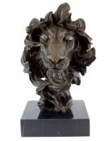 Animal Bronze - Abstract Lion's Head - Contemporary Art Milo
