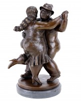 Contemporary Bronze Figurine - Dancing Couple II - Fernando Botero Sculpture