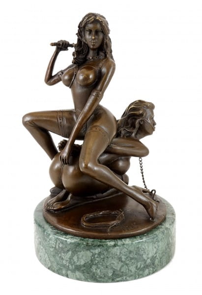 Erotic Bronze Figure - Bondage Couple - sign. - M. Nick