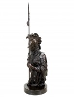 Limited Indian Sculpture - Iroquois - Indian Bronze Warrior