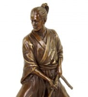 Samurai with Sword - Limited Bronze Statue by Milo