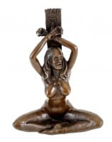 Bondage Girl Samantha - Erotic Sex Bronze Figurine - J. Patoue