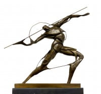 Futurism Bronze Figure - Warrior with Spear - signed U. Boccioni Futurism Bronze Figure - Warrior with Spear - signed U. Boccioni