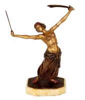 Vienna Bronze - Erotic Female Sword Dancer / Oriental