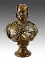 William I.- German Emperor bronze bust signed 