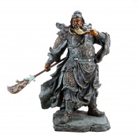 General Guan Yu - Opulent Bronze Statue - Samurai Sculpture - Signed Milo