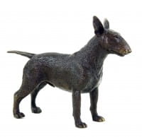 Animal Figurine - Bull Terrier - Dog Statue - Milo - Bronze Miniature