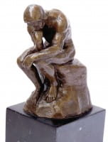 Modern Art Bronze - The Thinker - signed Auguste Rodin on marble