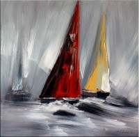 Sailing Regatta II - Acrylic Painting - Martin Klein