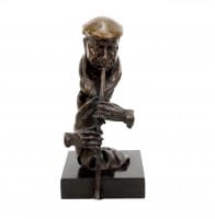 Clarinet Player - Contemporary Bronze Sculpture - Signed Martin Klein