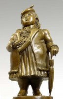 Modern bronze sculpture - Portly lady - Fernando Botero