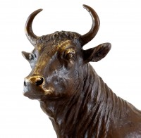 Animal Bronze Sculpture - Bull / Taurus - Signed by Bonheur