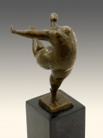 Modern Art Bronze - Chubby Female Dancer - signed Milo