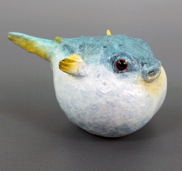Puffer Fish - Bronze Miniature by Martin Klein - Animal Figurine
