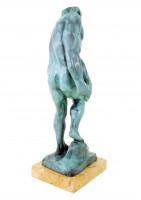 Modern Art male Bronze - Adam - signed Auguste Rodin