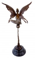 Fairy Bronze - Playing Bronze Fairy - sign. Césaro