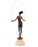 Erotic Girl Layla - Female Rope Skipper by Milo - Erotic Bronze