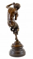 Bronze Figure - Dancing Satyr with Panpipe - Jules J. Labatut