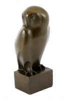 Animal Sculpture - Owl - sign. François Pompon - Real Bronze