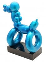 Blue Fiberglass Figure - Balloon Dog - Tribute to Jeff Koons