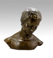 Modern Art - Inclined Head of a Woman, signed Wilhelm Lehmbruck