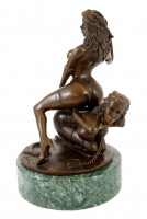 Erotic Bronze Figure - Bondage Couple - sign. - M. Nick